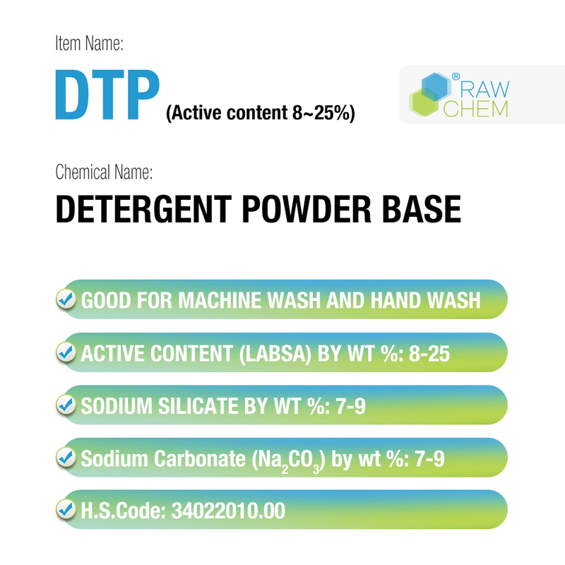 DTP Series Active Content 8~25% Detergent Powder Without Perfume